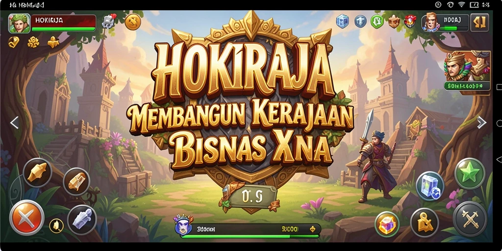 Tampilan gameplay HOKIRAJA yang seru dalam membangun kerajaan bisnis.