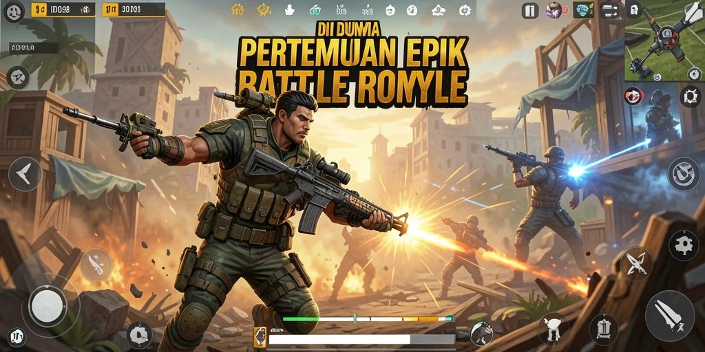 Gameplay seru ID098 dalam pertempuran Battle Royale.