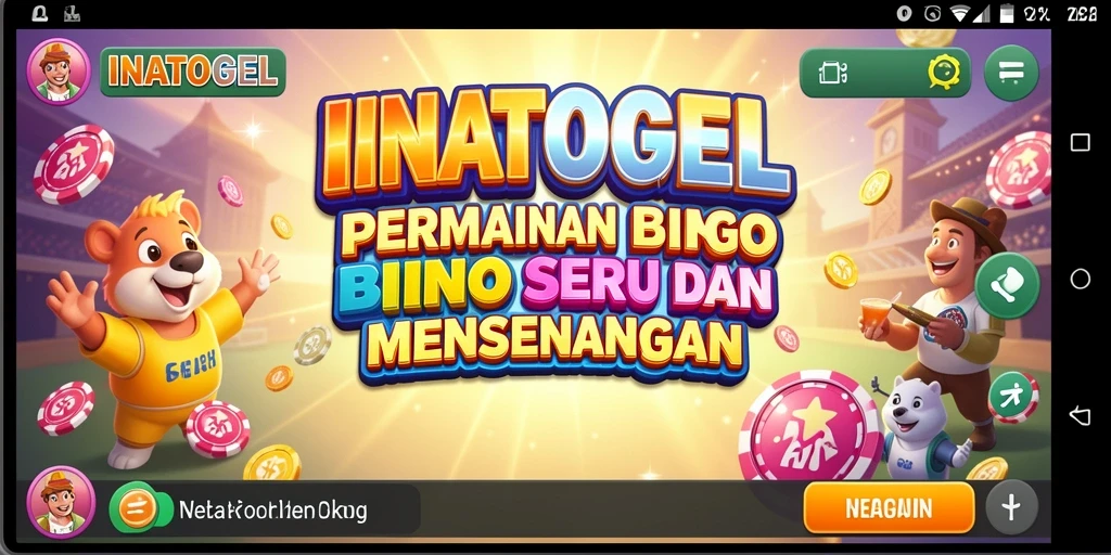 Tampilan menarik dari gameplay Bingo INATOGEL.