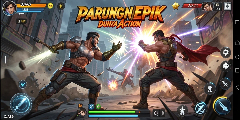Tangkapan layar menampilkan aksi seru dalam OJA89 saat melawan musuh.