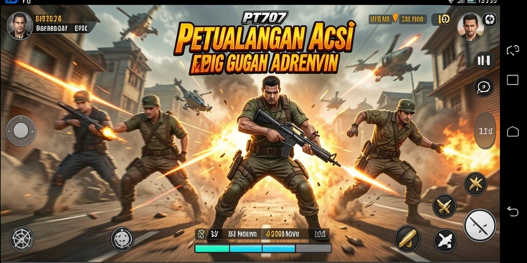 Tangkapan layar PT707 menunjukkan aksi pertempuran yang mendebarkan.